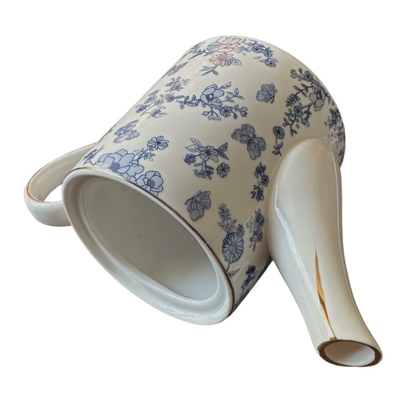 GRACE TEAWARE Fine Porcelain Coffee Pot Teapot Blue Floral & Butterfly - Picture 3 of 8